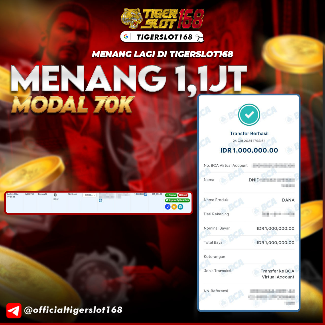 Gambar DIMANA LAGI MODAL 70K BISA MENANG 1,1 JT